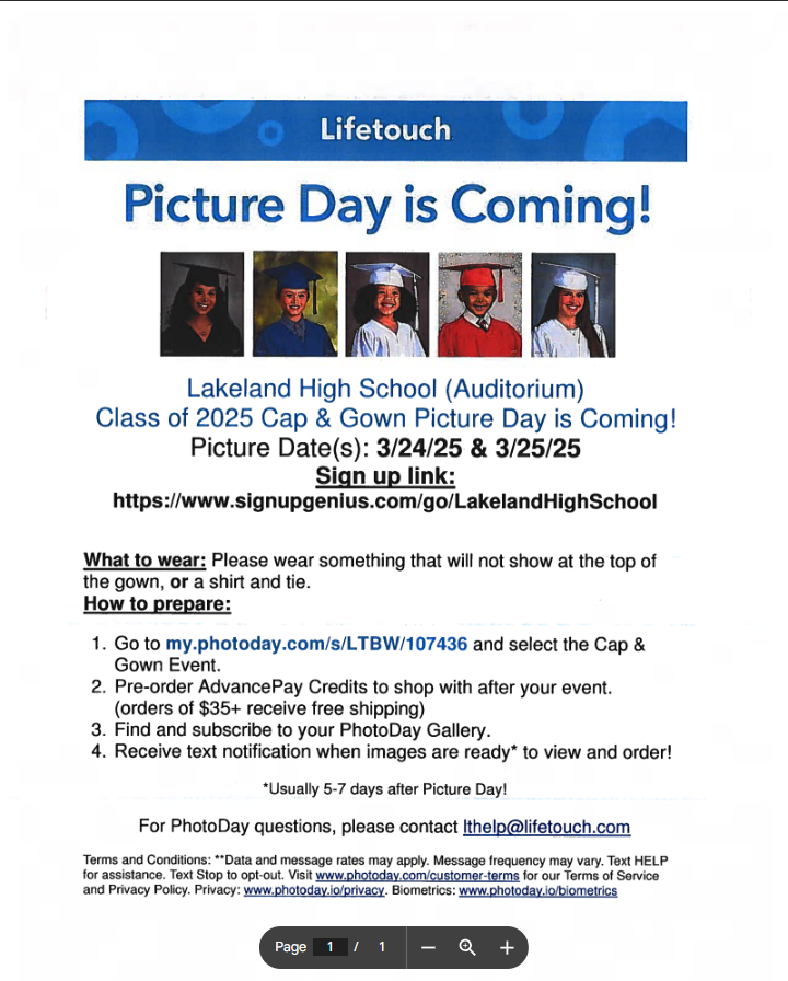  Class of 2025 Cap & Gown pictures